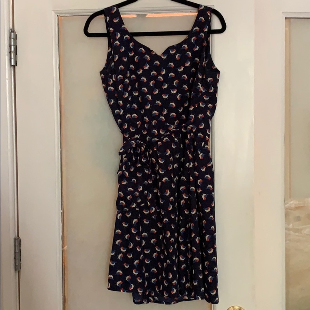 Field Day wrap dress with bird print
